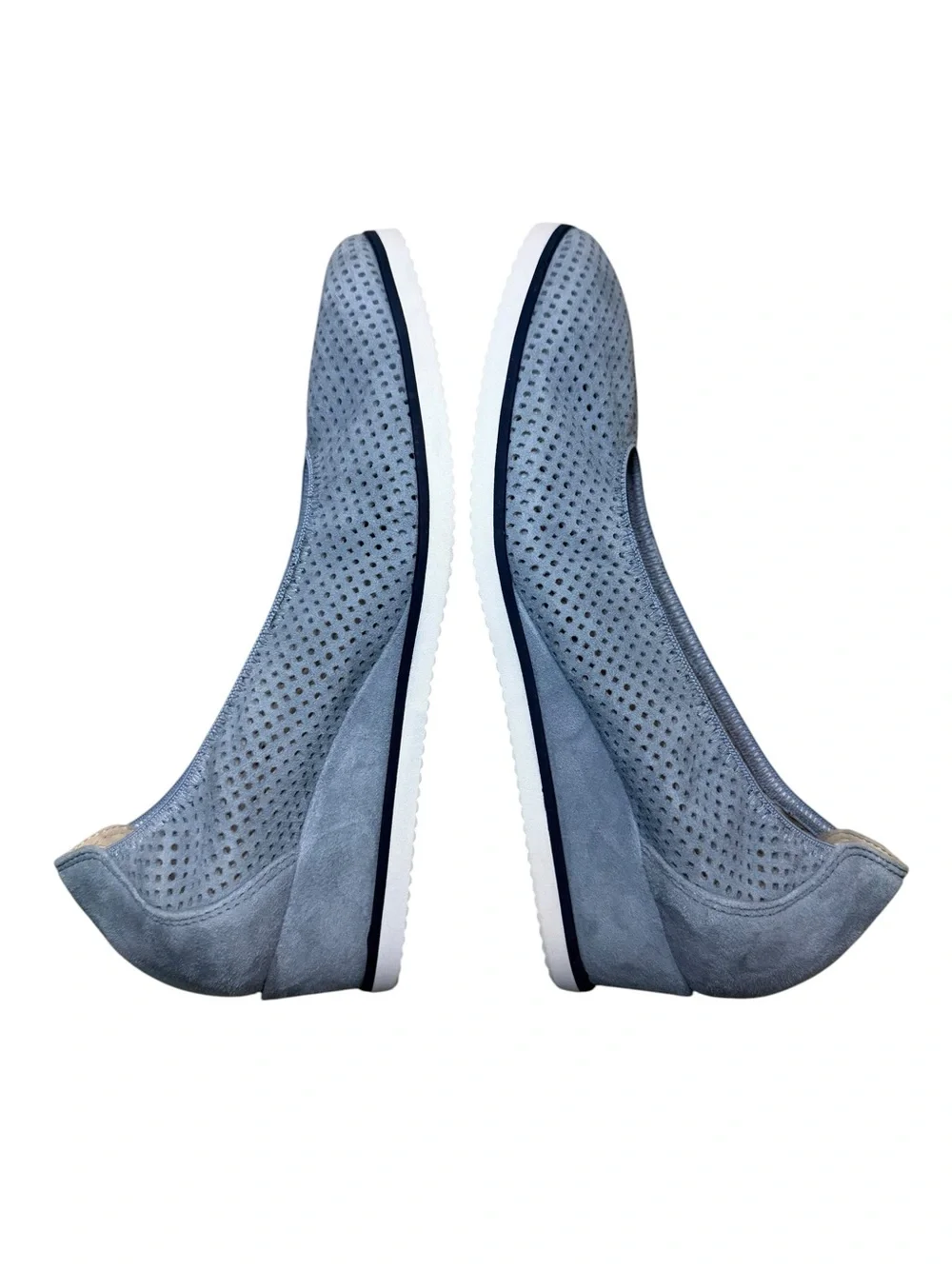 Bella Comforto Perforated Suede Wedge Slip-On Women’s Shoes - EU Size 39